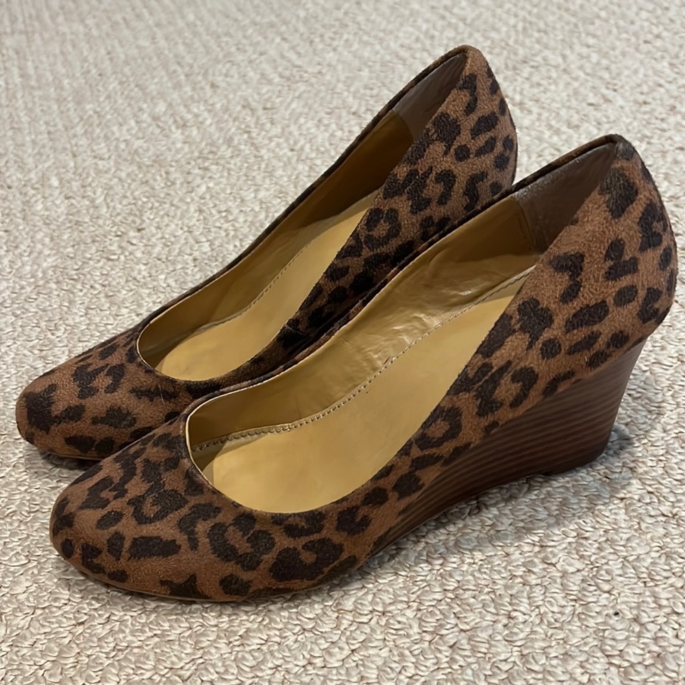 Leopard Print Wedge